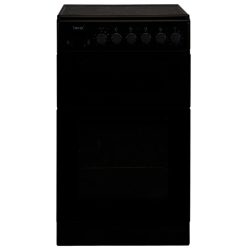 Teknix TK50TCB 50cm Twin Cavity Ceramic Electric Cooker in Black